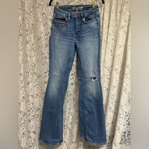 Idyllwind Western Embroidered High Rise Bootcut Distressed Jeans